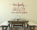 Our Family quote Decal